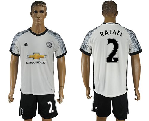 Manchester United #2 Rafael White Soccer Club Jersey - Click Image to Close